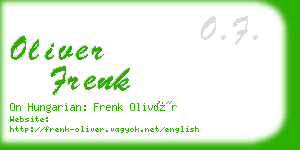 oliver frenk business card